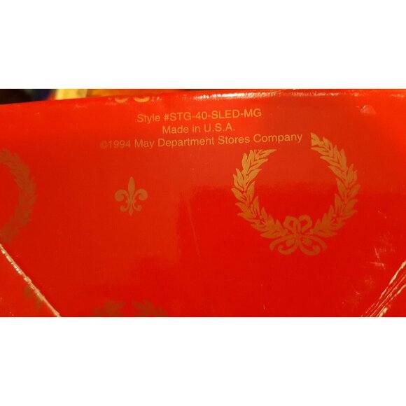 Vintage Lead Crystal Christmas Sleigh Candy Dish Candle Centerpiece Winter Holid - Picture 9 of 9